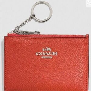 Orange Coach Keychain wallet
